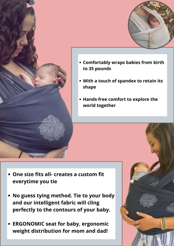 Baby Wrap Carrier - All in 1 Stretchy